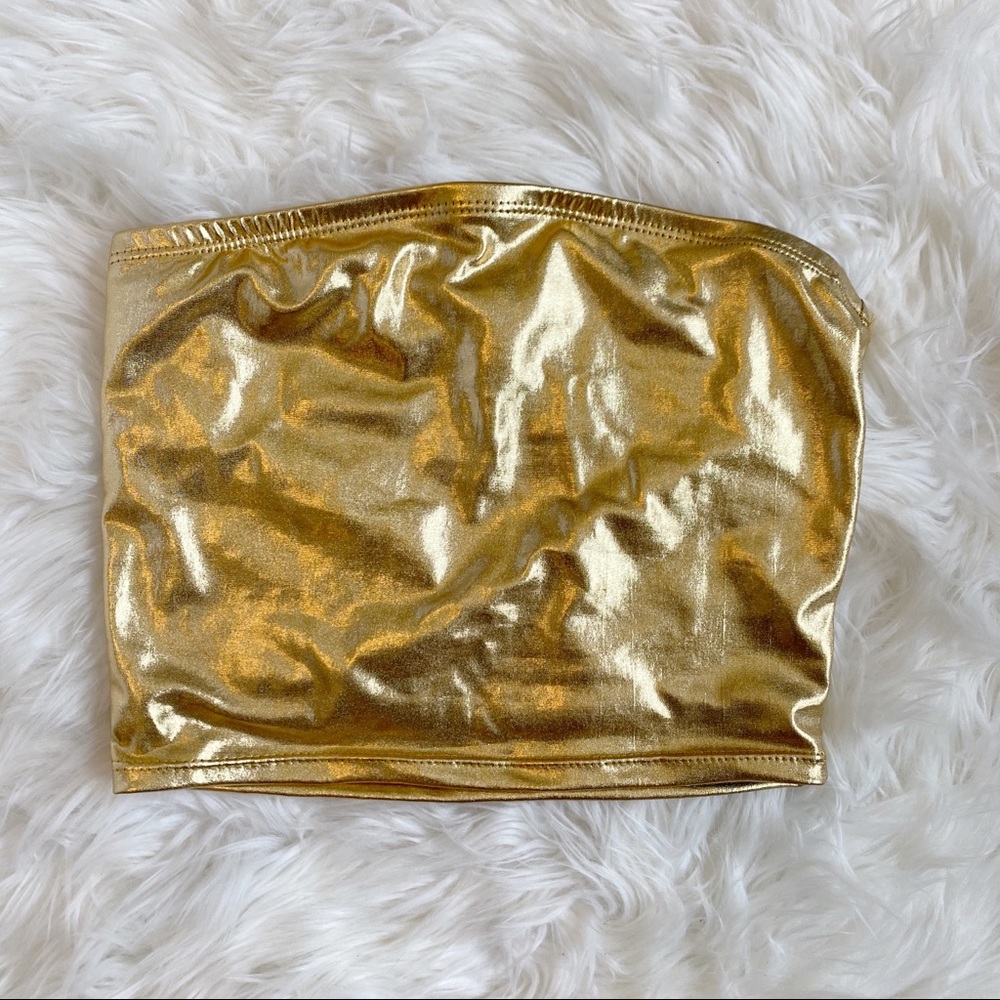 Gold Foil Tube Top
